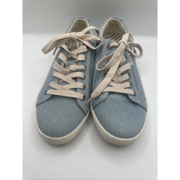 Taos Womens Chambray Light  Star Denim Casual Lace Up Shoes Size 8 - Picture 3 of 9